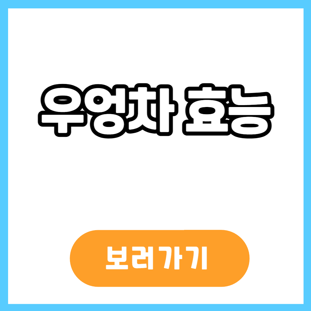 우엉차 효능