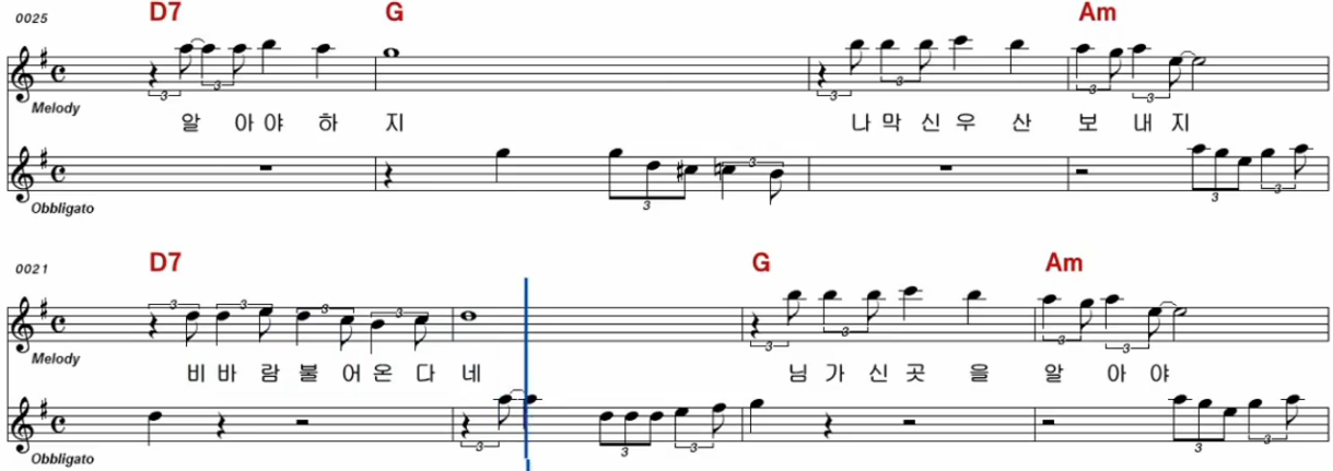 홍진영(김정애) - 닐리리 맘보 악보