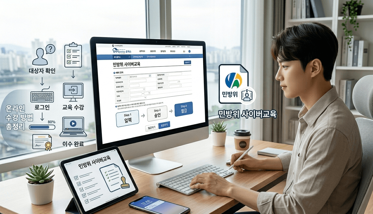 민방위 사이버교육 수강 방법 총정리