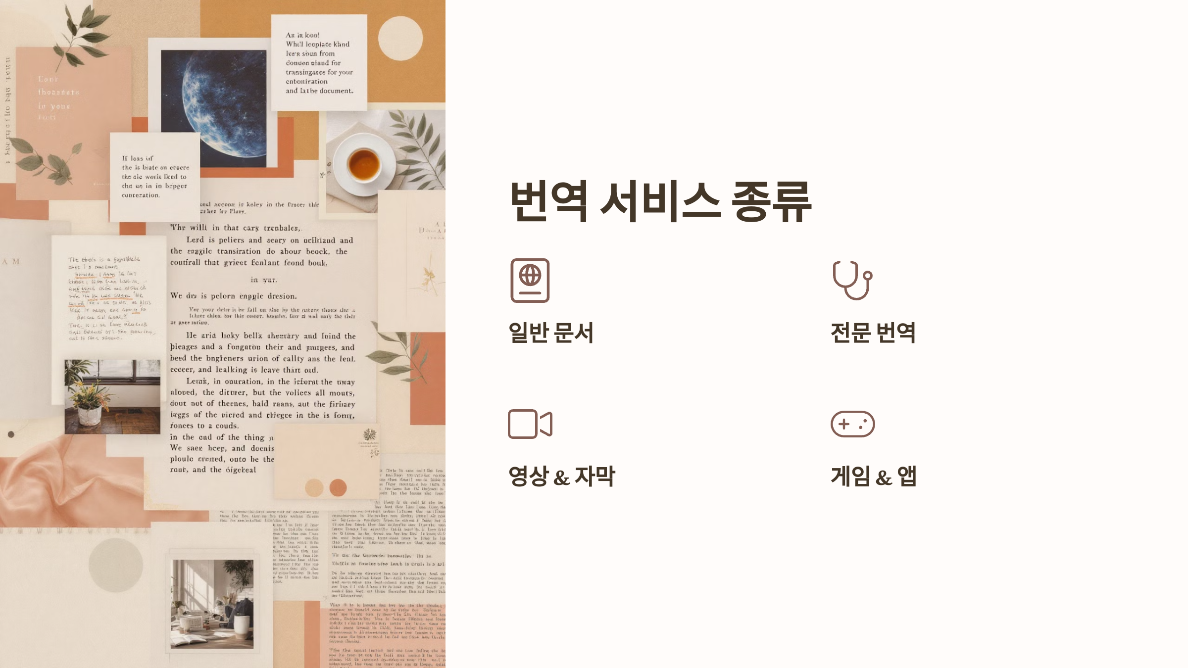 번역 서비스의 종류