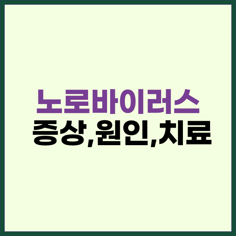 노로바이러스-증상-원인-치료-예방