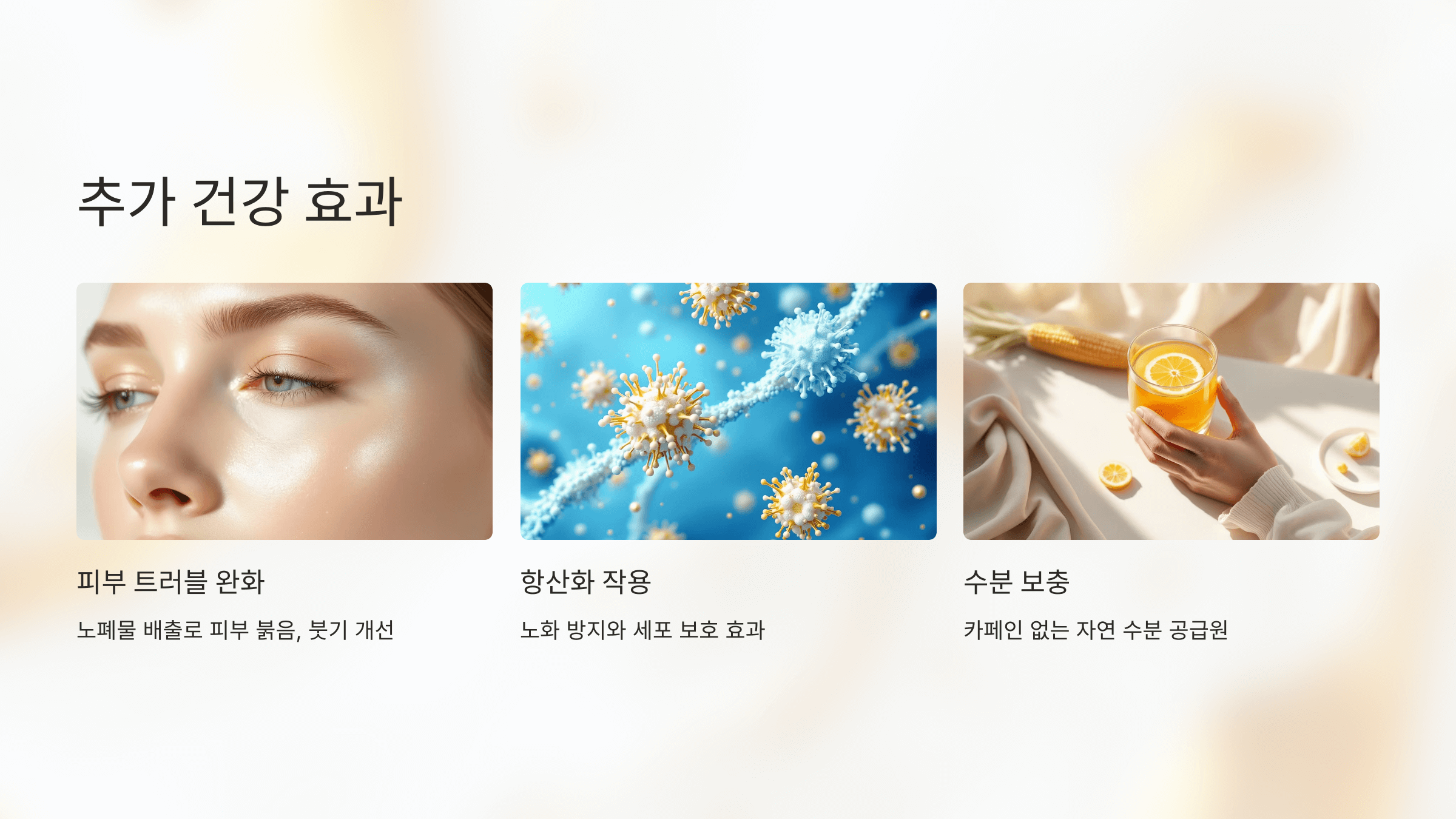 옥수수차 사진입니다.