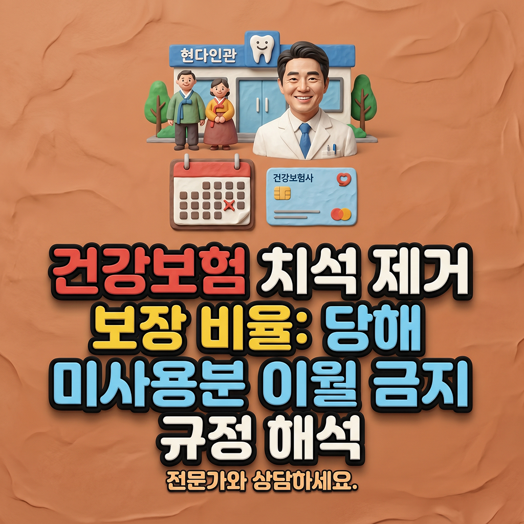 치석제거(스케일링) 건강보험 급여 수가: 당해 연도 미사용 시 이월 불가 규정 해석