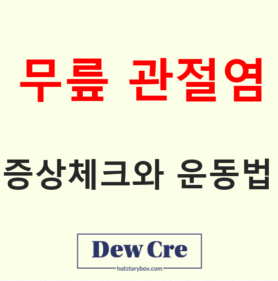 무릎 관절염 초기 증상 체크리스트와 통증 완화 운동법 5가지