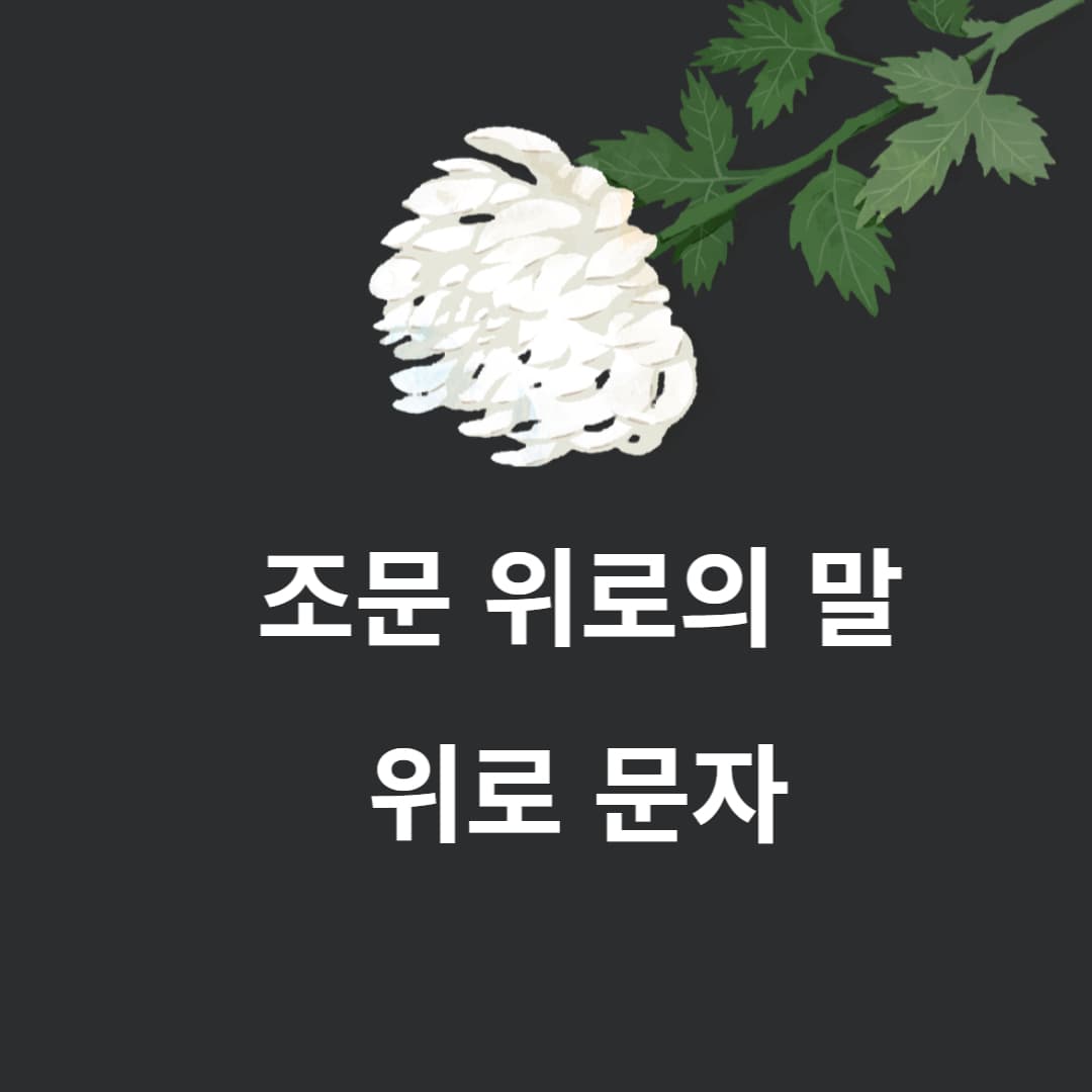조문 위로의 말