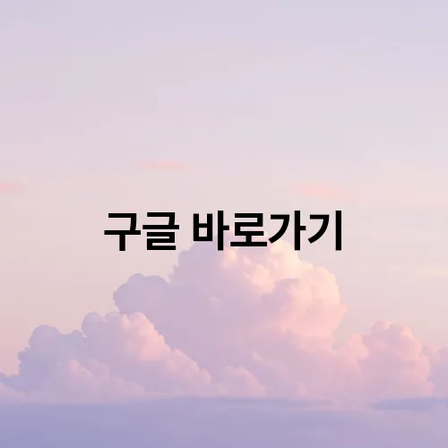 구글 바로가기