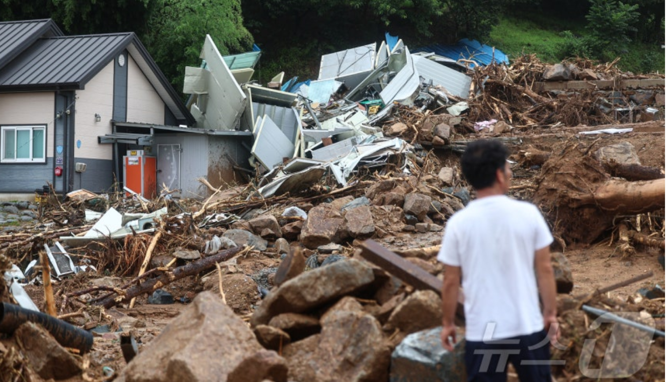 경기도 산청군 산사태 사진