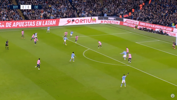 맨체스터시티 에버튼 18라운드 경기 홀란드 골장면