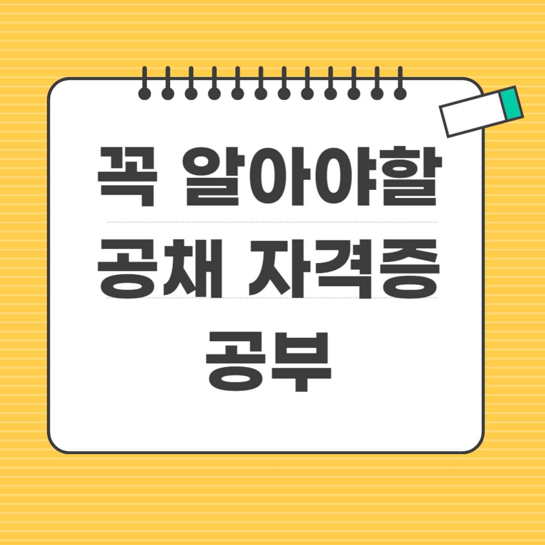 공채 자격증 공부
