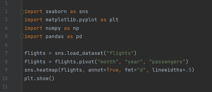 Seaborn - 히트맵 (Heatmap)