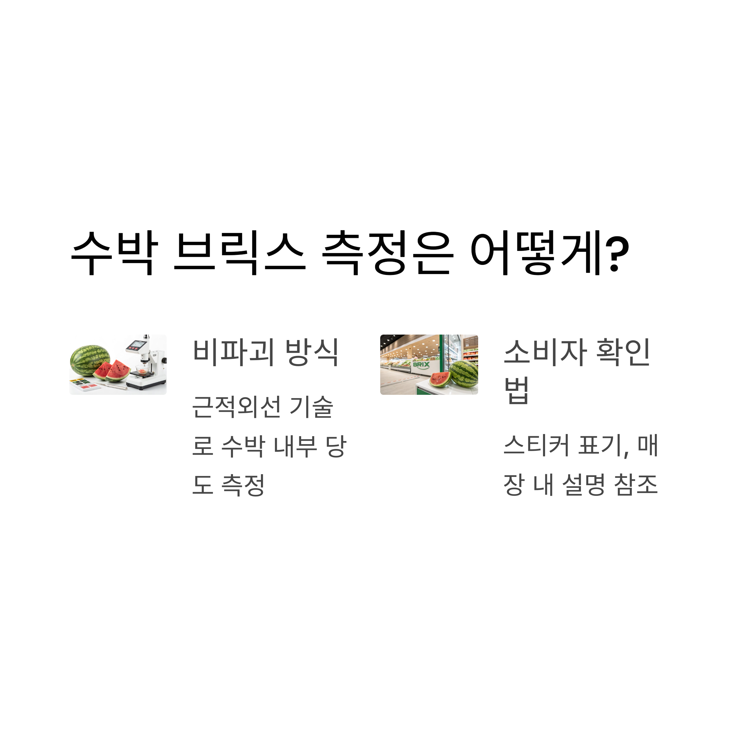 수박 브릭스 측정은 어떻게?