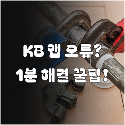 KB스타뱅킹 앱 오류 해결을 위한 캐..