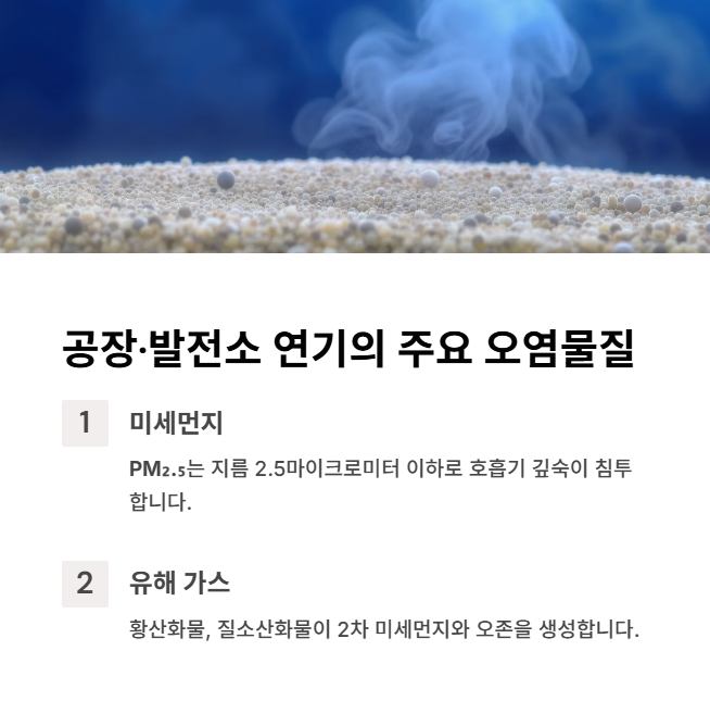 공장&middot;발전소-연기의-주요-오염-물질