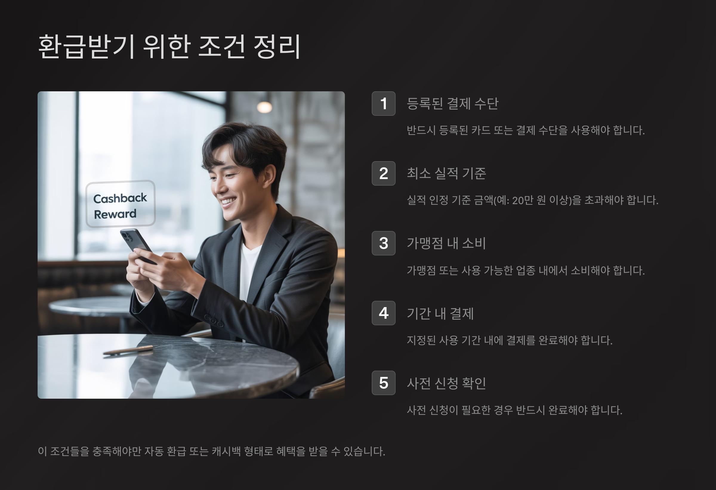 환급받기 위한 조건 정리