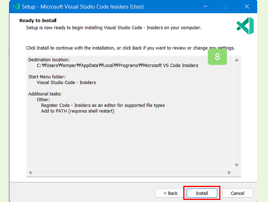 Install 클릭해 주세요.