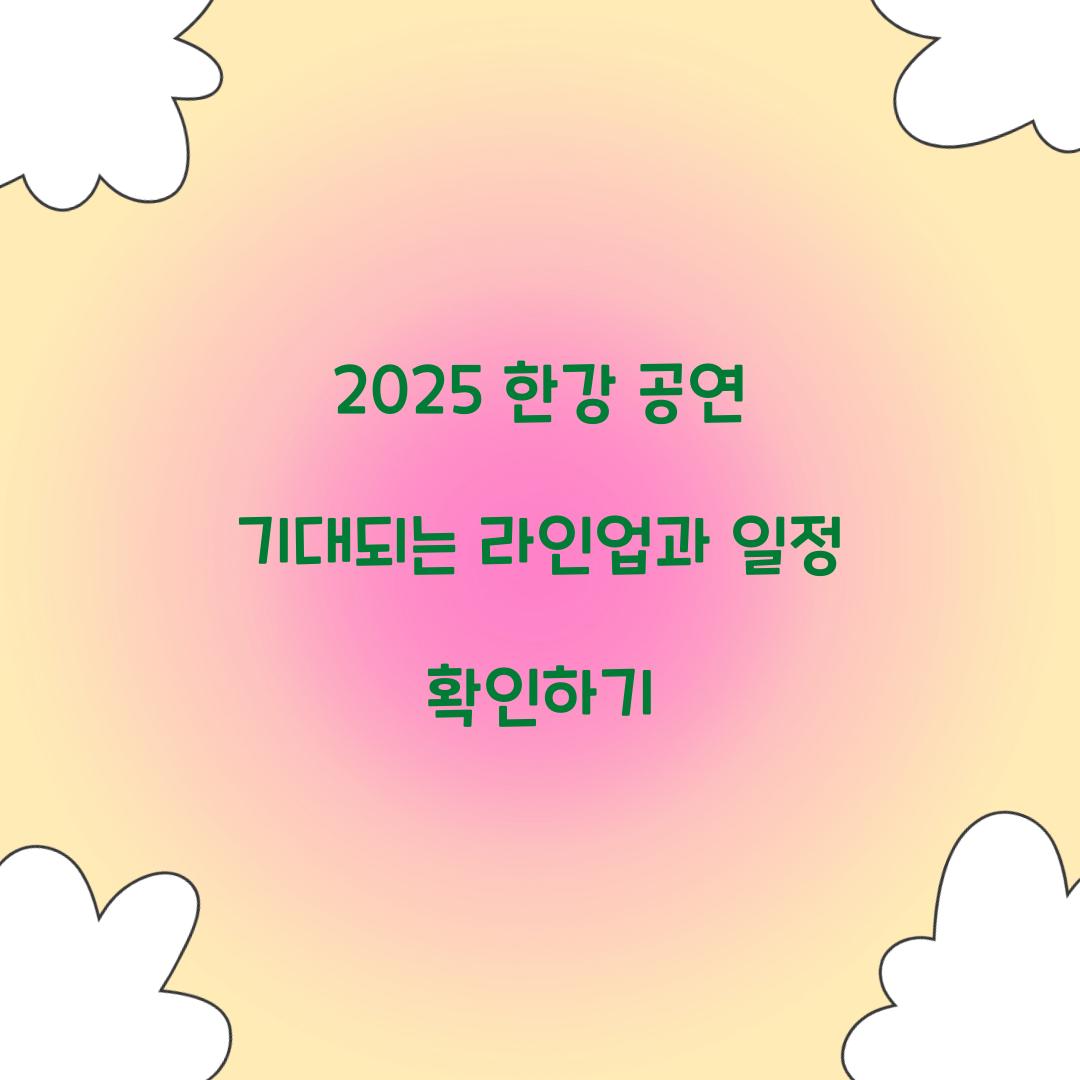 2025 한강 공연