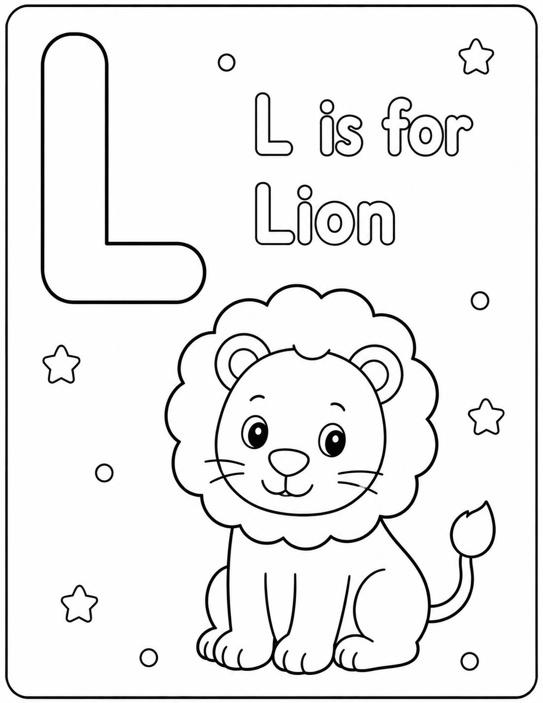 알파벳 L 색칠 도안