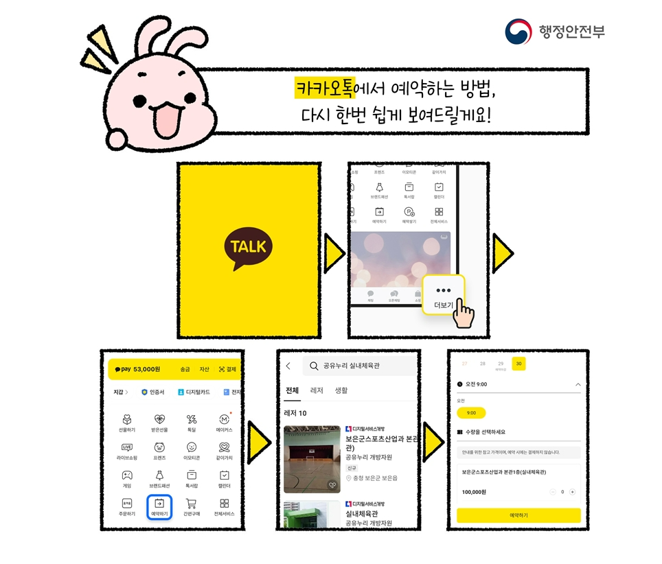 공공기관 카카오톡 예약 방법