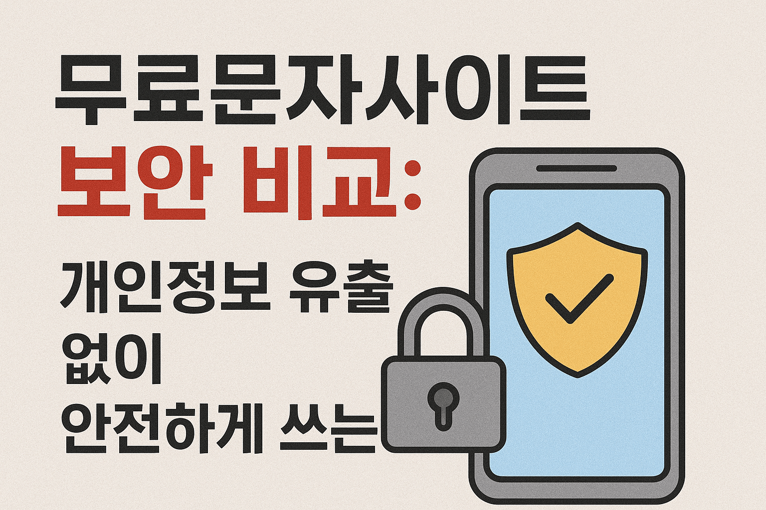 무료문자사이트 보안 비교: 개인정보 유출 없이 안전하게 쓰는 방법