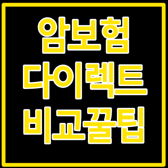 암보험다이렉트비교