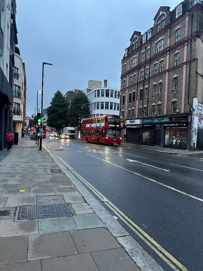 London street at morning