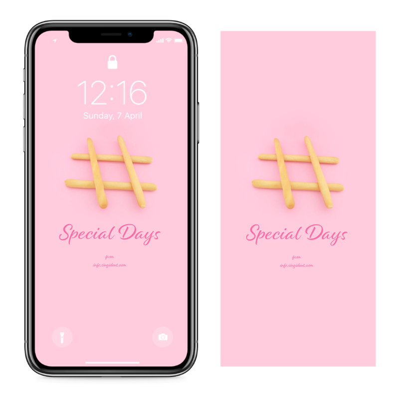 10 해시태그 C - Special Days 아이폰핑크배경화면