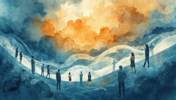세상의 흐름을 느끼는 사람입니다. 사람의 마음과 시대의 아픔, 그리고 변화의 방향을 감지할 수 있는 능력이 있는 사람입니다에 관한 그림입니다.