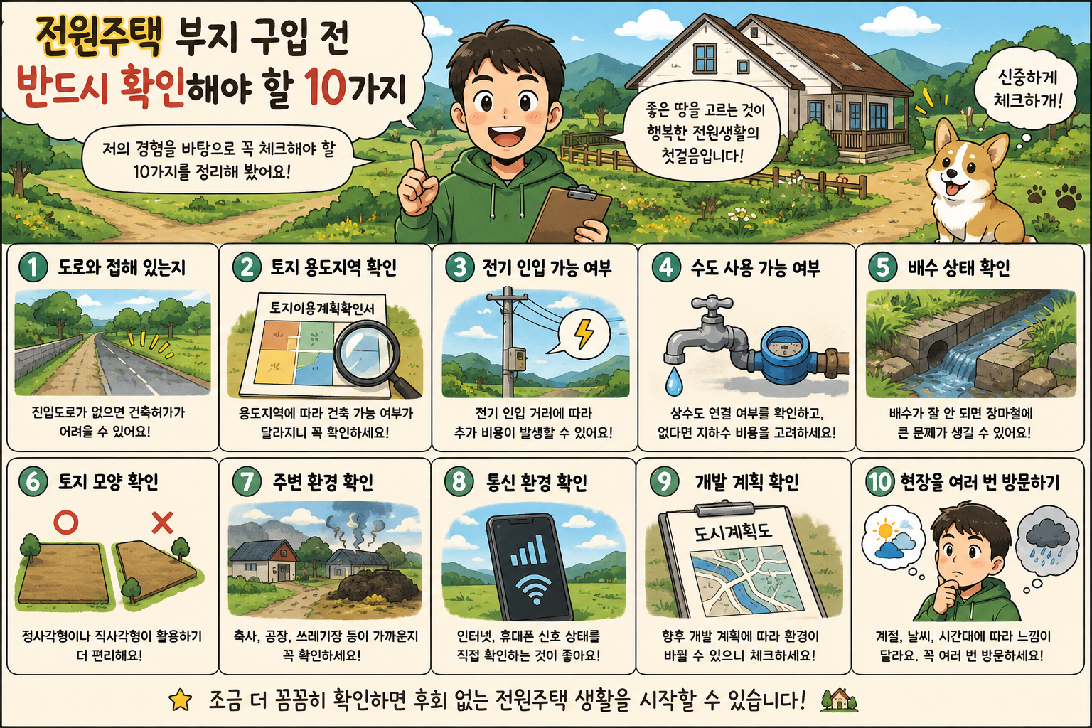 전원주택 부지 구입 전 반드시 확인해야 할 10가지