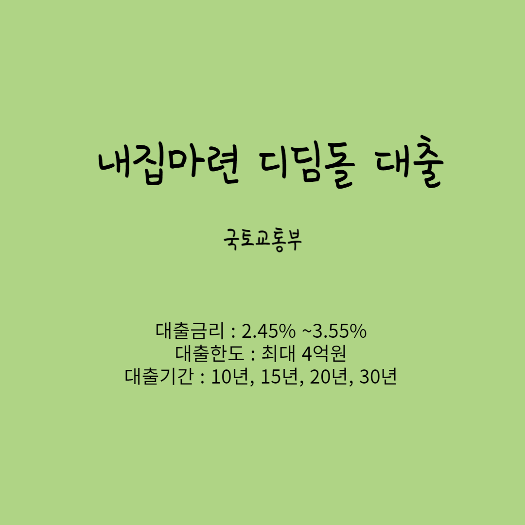 내집마려 디딤돌 대출