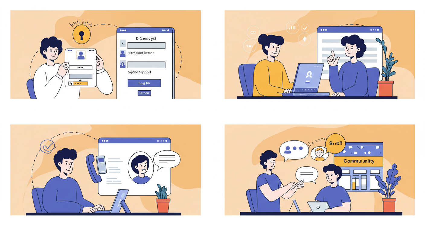 인증 오류 해결 절차를 순서대로 보여주는 그림