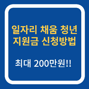 일자리 채움 청년지원금