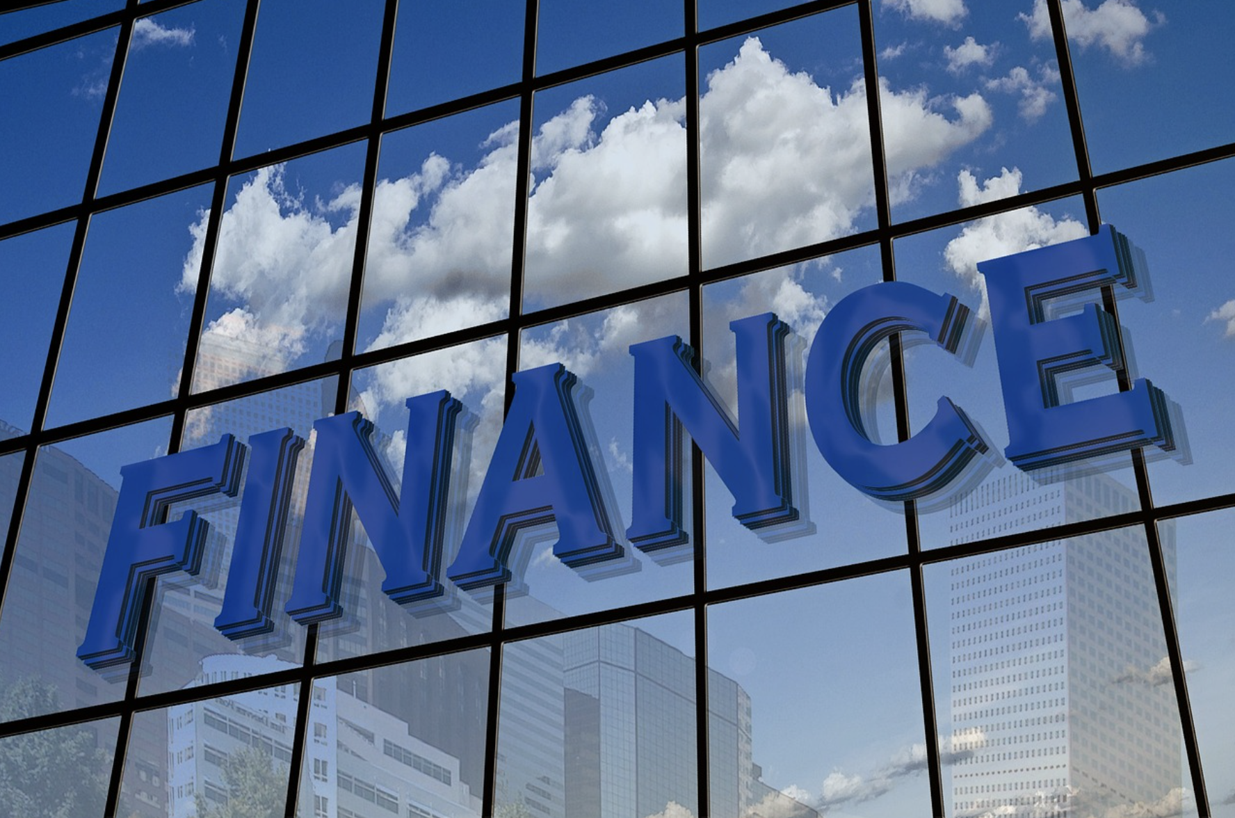 파이낸스 구름 반사 이미지 사진