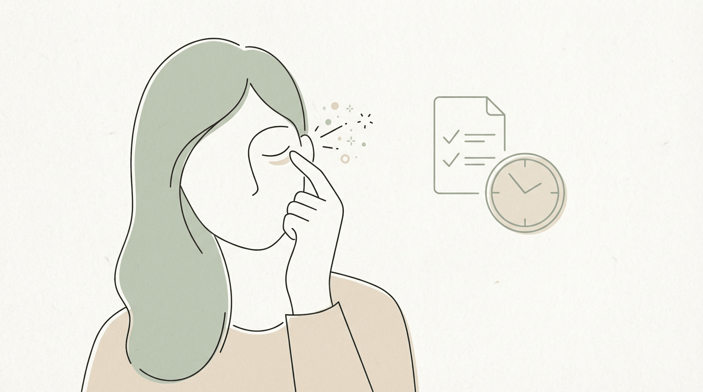 눈꺼풀 떨림 판단 기준 3단계 일러스트