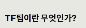 TF팀 (task force)의미