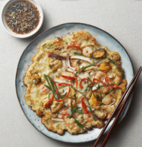 제주 바다내음 나는 해물파전 완성 모습