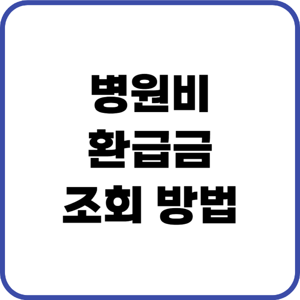 병원비 환급금 조회 방법