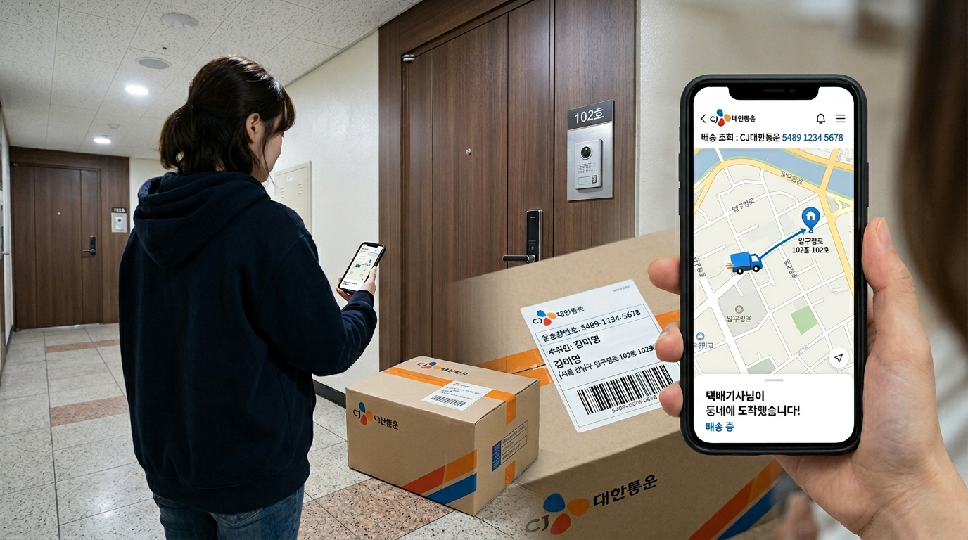 운송장 번호로 실시간 배송 조회 추적