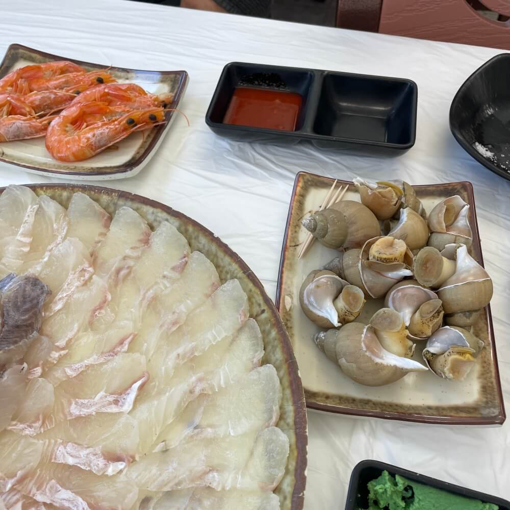 강릉 횟집 강릉항활어회센터 새우 소라