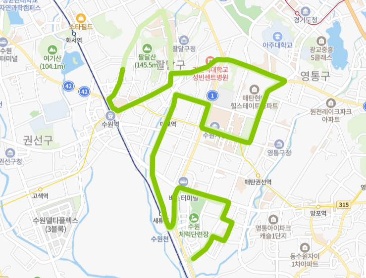 수원-82-1번-버스-노선-지도