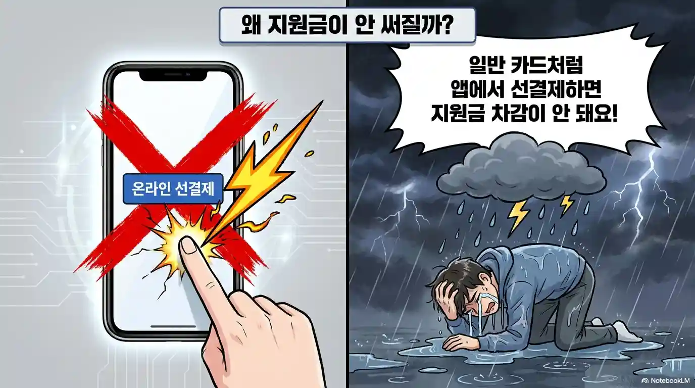 고유가 피해지원금 배달의민족 온라인 결제 사용안되는 이유