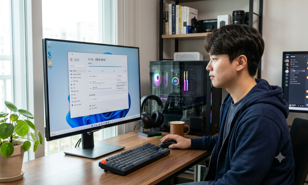 alt="윈도우 성능 설정"