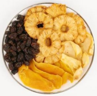 한국의 떡 종류 도토리떡-말린과일