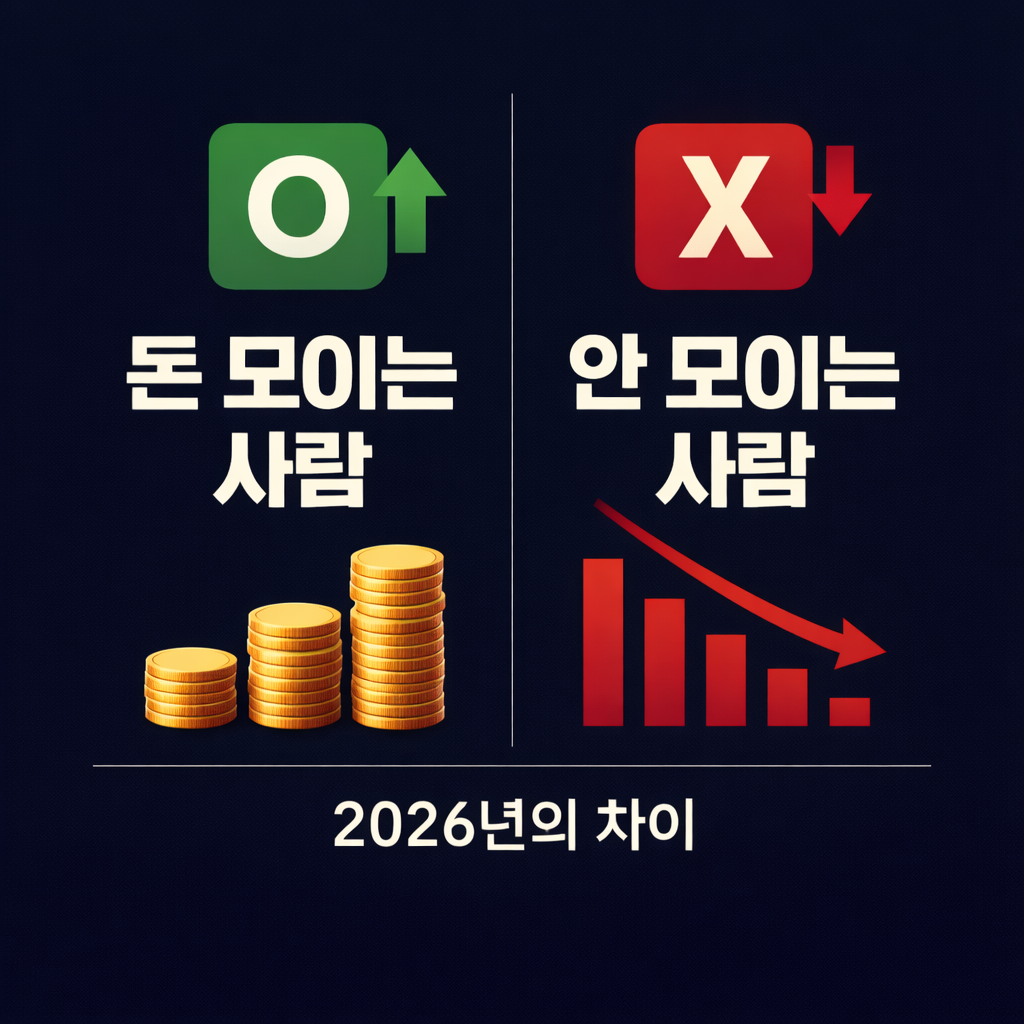 2026년 돈 모으는 사람 vs 못 모으는 사람의 차이 5가지
돈모으는법,2026재테크,월급관리,가계부습관,저축습관,재테크기초,돈관리방법,소비습관,경제습관,재정관리