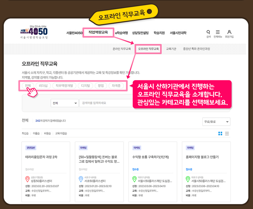 서울런 4050 신청방법