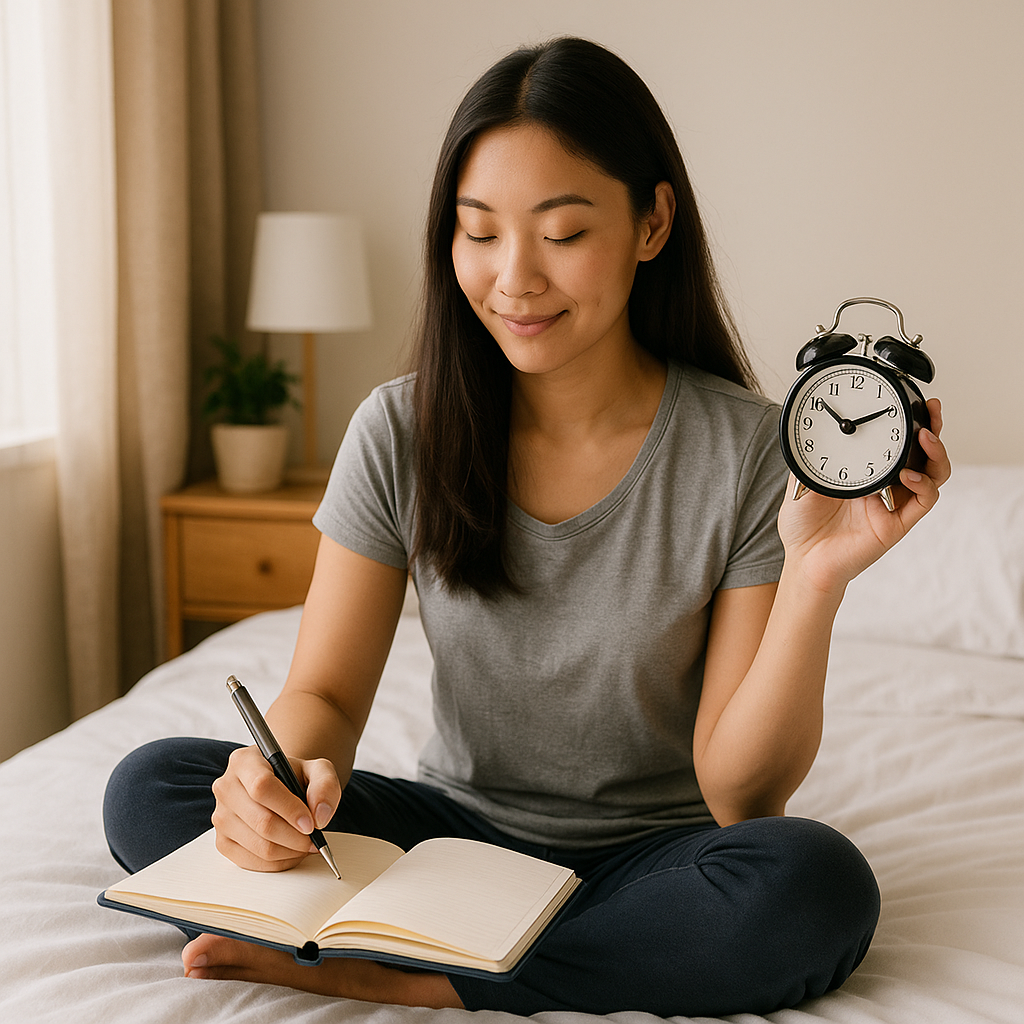 다이어리를 쓰고 있는 여자 사진