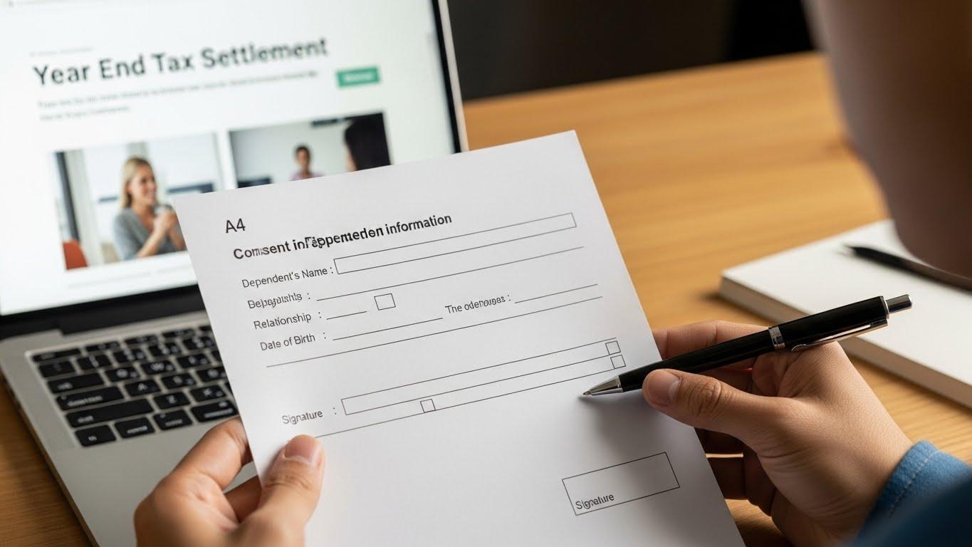 연말정산 부양가족 자료제공동의