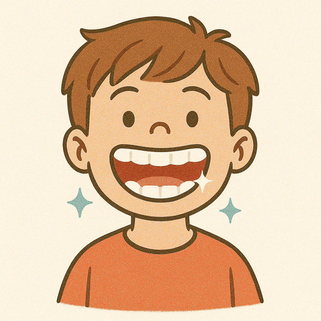 양치를 잘 한 아이