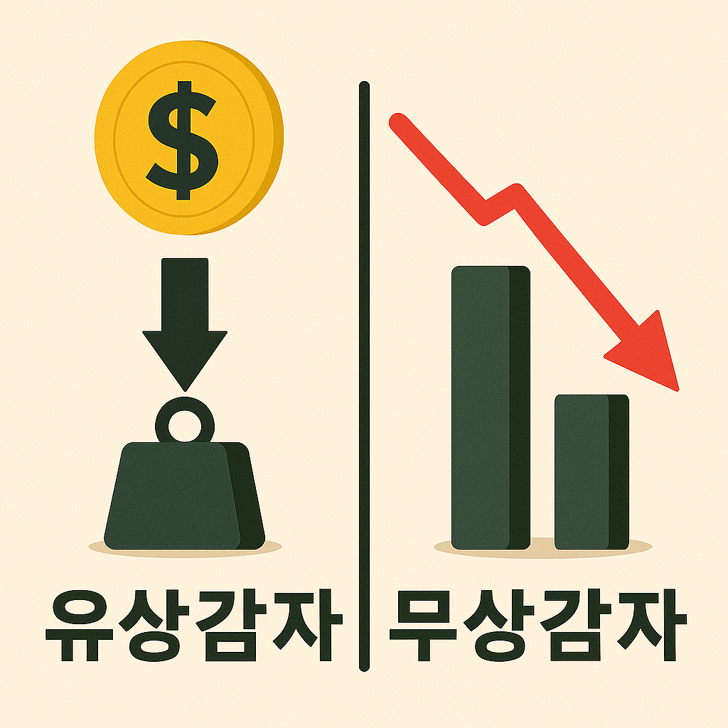 유상감자 vs 무상감자 이미지