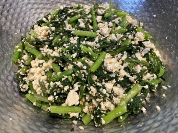 쑥갓 두부무침 완성샷!