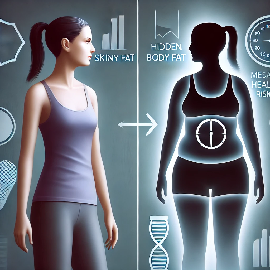 날씬하지만 비만도가 높은 여성 이미지